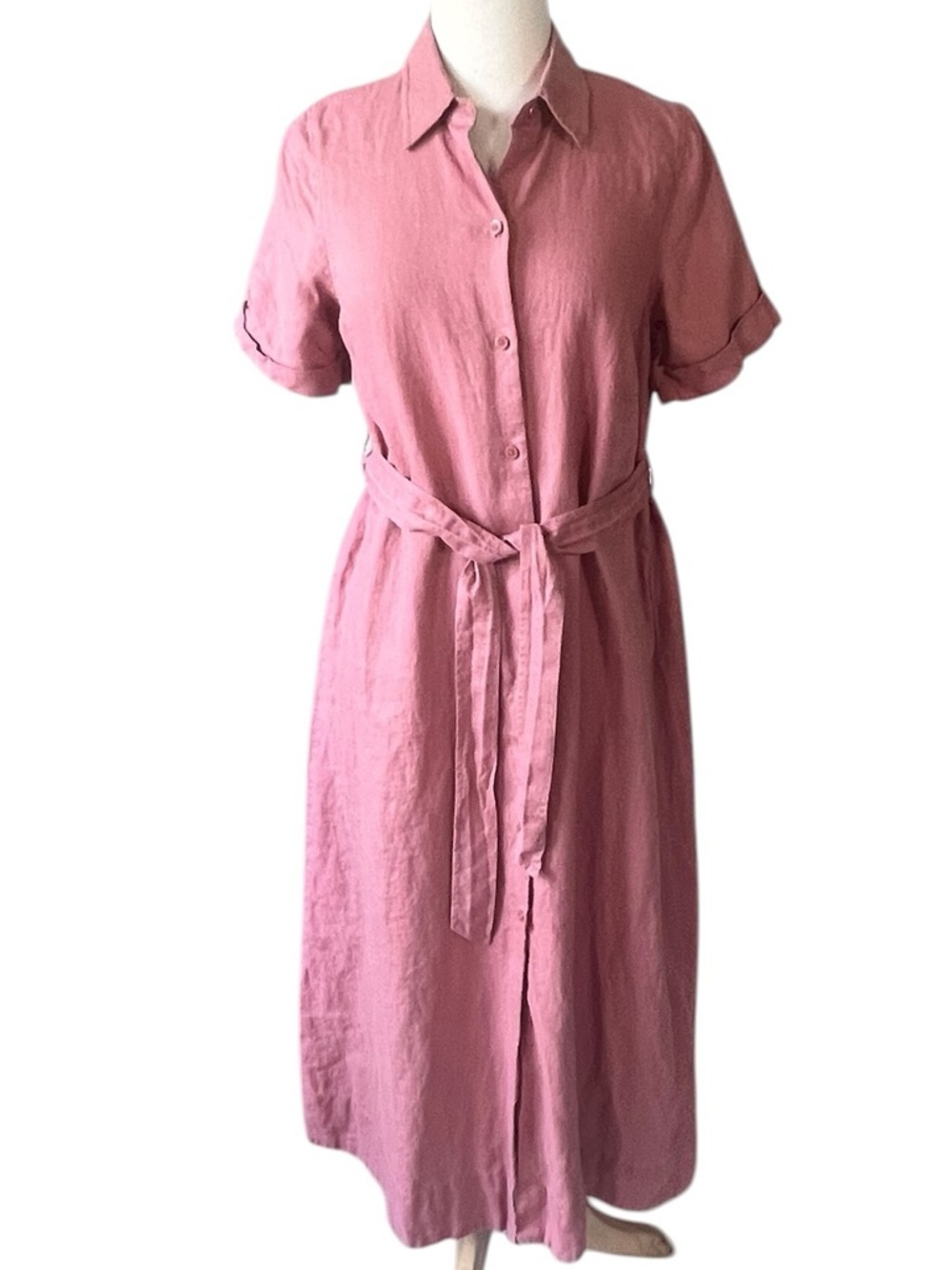 Aritzia Wilfred Eleta Linen Maxi Dress In Earthen Red